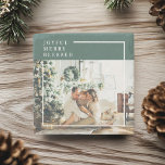 Posavasos De Piedra Foto familiar moderna | Joyful Merry Blessed | Ver<br><div class="desc">Foto familiar moderna | Joyful Merry Blessed | Verde</div>