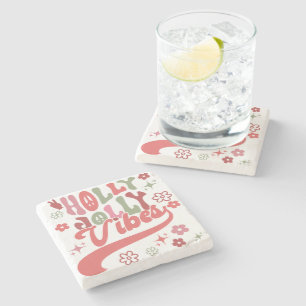 Posavasos De Piedra Foto festiva con vibraciones retro divertidas y al
