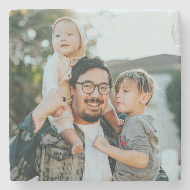Posavasos De Piedra Foto personalizada (Anverso)