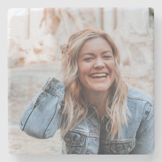 Posavasos De Piedra Foto personalizada (Anverso)