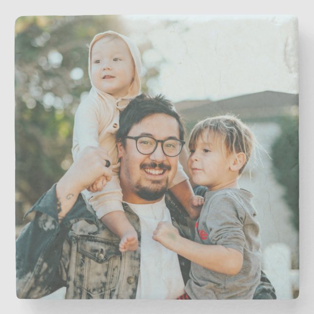 Posavasos De Piedra Foto personalizado personalizada (Anverso)