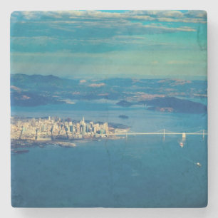 Posavasos De Piedra Fotografía aérea del San Francisco Bay