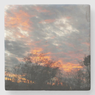 Posavasos De Piedra Fotografía del paisaje natural del atardecer de in