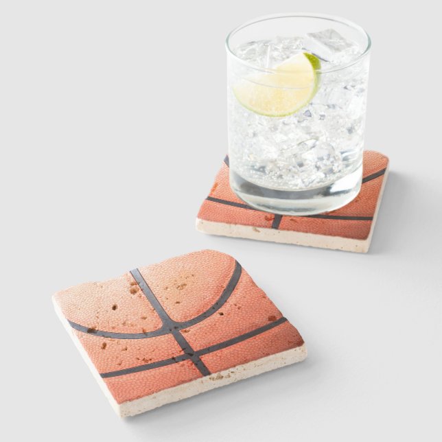 Posavasos De Piedra Fotografía deportiva de baloncesto (Lateral)