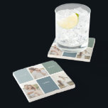 Posavasos De Piedra Fotografía moderna de la escuela familiar | Amar a<br><div class="desc">Presentando la "moderna foto del Collage familiar" | El amor vive aquí" regalo —un lindo y personalizado aguijón que celebra el amor y el calor de tu familia. Esta foto de collage única es una adición perfecta a la decoración de tu casa, capturando momentos y recuerdos preciados que definen el...</div>