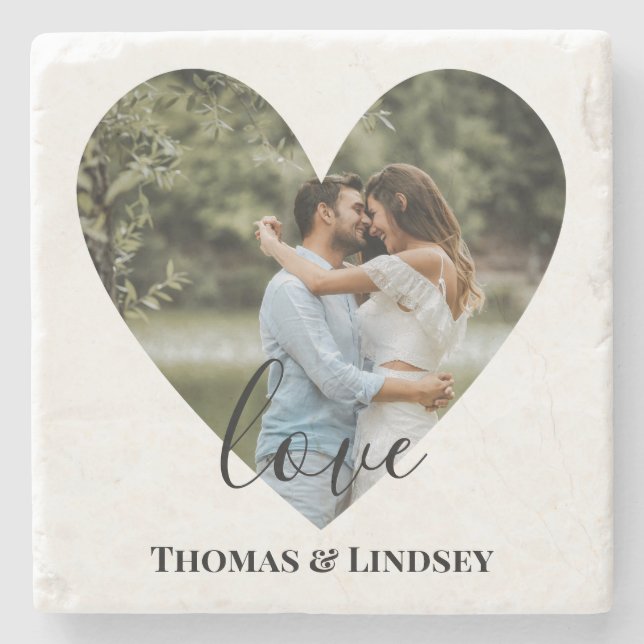 Posavasos De Piedra Fotografía personalizada Fotocardiaca Frame Modern (Anverso)