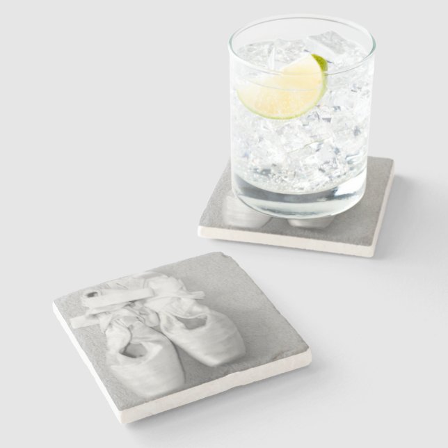 Posavasos De Piedra Fotomía de zapatos de ballet de bailarina (Lateral)