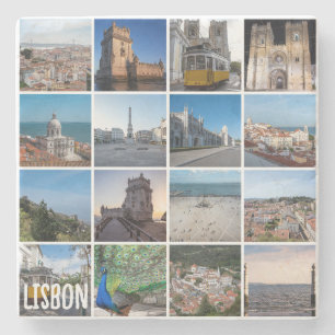 Posavasos De Piedra Fotos de Lisboa mosaico, Portugal