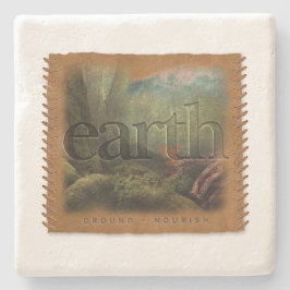 Posavasos De Piedra Four Elements - Earth. - Coaster
