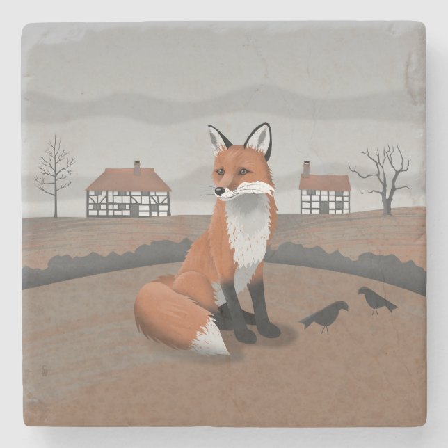 Posavasos De Piedra Fox (Anverso)
