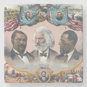 Posavasos De Piedra Fr3d3rick Bailey Douglass con negro abolicionista