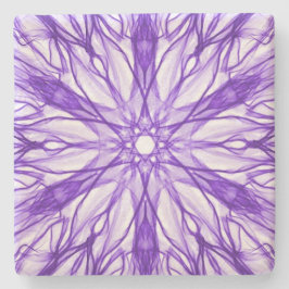 Posavasos De Piedra Fractal morado medio