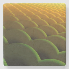 Posavasos De Piedra Fractal Scales Stone Coaster