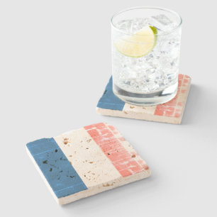 Posavasos De Piedra France - french flag Francia - shabby chic