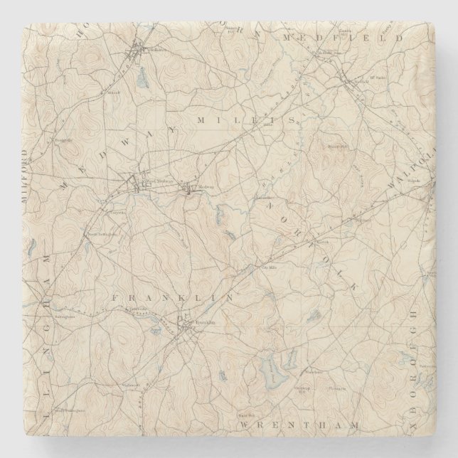 Posavasos De Piedra Franklin, Massachusetts (Anverso)