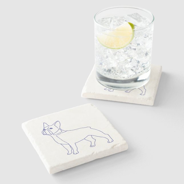 Posavasos De Piedra Französische Bulldogge (Lateral)