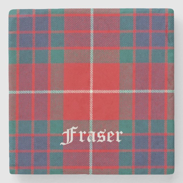 Posavasos De Piedra Fraser, Fraser Scottish Tartán, Fraser Clan, Frase (Anverso)
