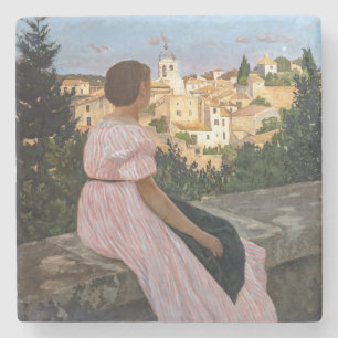 Posavasos De Piedra Frederic Bazille - El vestido rosa
