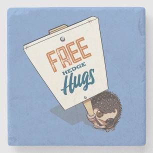 Posavasos De Piedra Free Hedge Hugs Funny Hedgehog Picket Personalizad
