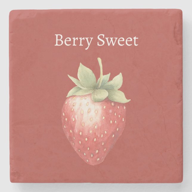 Posavasos De Piedra Fresa Dulce de Fresa (Anverso)