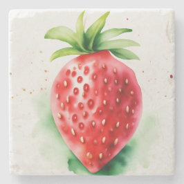 Posavasos De Piedra Fresa vibrante