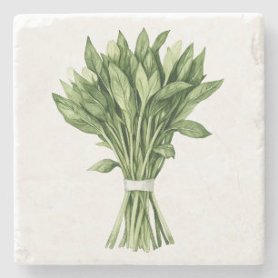 Posavasos De Piedra Fresco color de agua verde Boda Bouquet