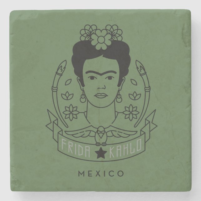 Posavasos De Piedra Frida Kahlo el | Heroína (Anverso)