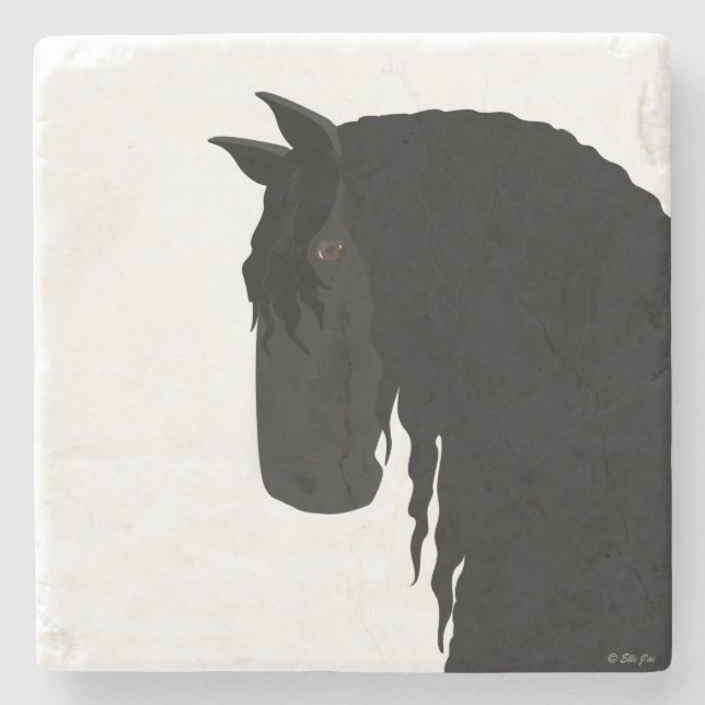Posavasos De Piedra Friesian Stone Coaster (Anverso)