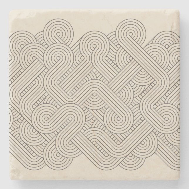 Posavasos De Piedra Frontera abstracta (Anverso)