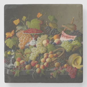Posavasos De Piedra Fruta abundante, 1858 (aceite en lona)