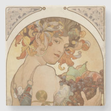 Fruta (Art Nouveau) (retrato femenino) (frutas)