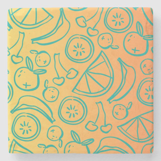 Posavasos De Piedra Frutas (Anverso)