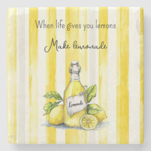 Posavasos De Piedra Frutas Amarillas Limones Hacen Limonada