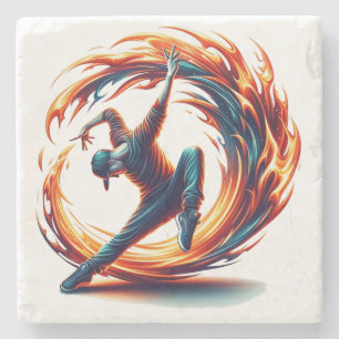 Posavasos De Piedra Fuego callejero de ruptura con energía urbana