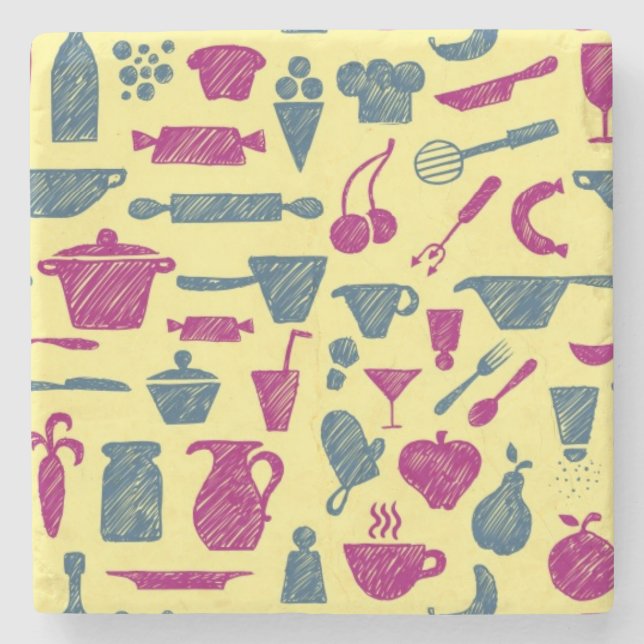 Posavasos De Piedra Fuentes de la cocina (Anverso)