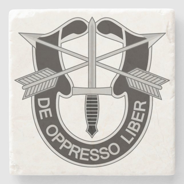 Posavasos De Piedra Fuerzas Especiales SF De Oppresso Liber (Anverso)