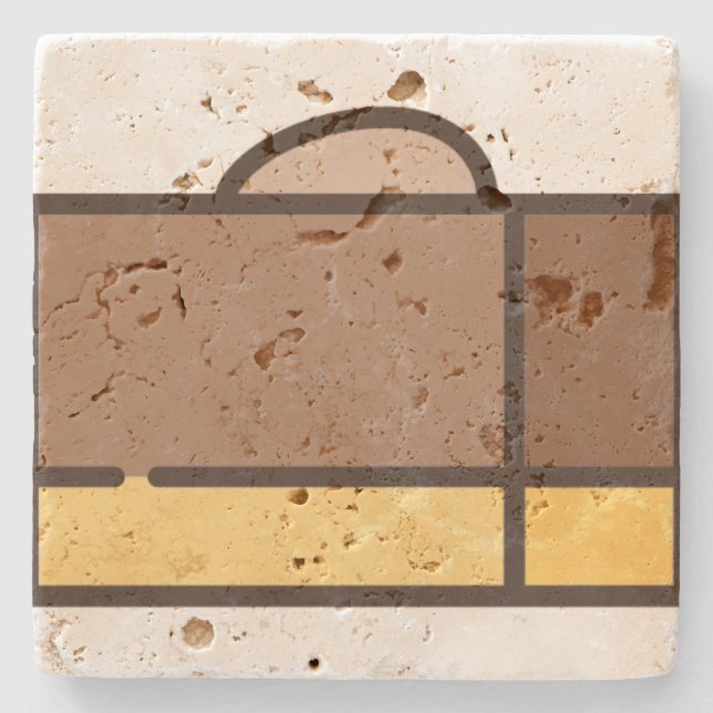 Posavasos De Piedra fugia de chocolate (Anverso)