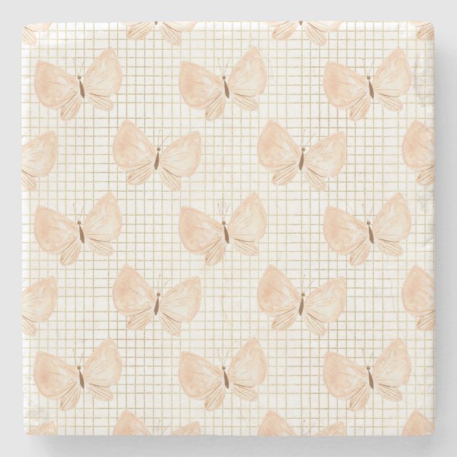 Posavasos De Piedra Fundas de flores silvestres (Anverso)