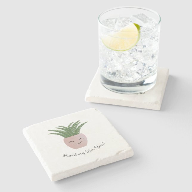 Posavasos De Piedra Funny Rooting for You Fern (Lateral)