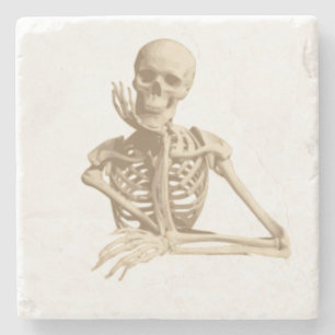 Posavasos De Piedra Funny Skeleton