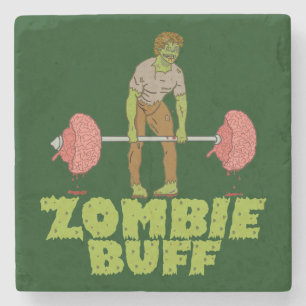 Posavasos De Piedra Funny Zombie Buff Weight Lifter