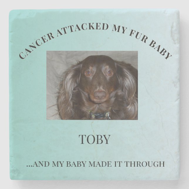 Posavasos De Piedra Fur Baby Courage & Healing Design (Anverso)