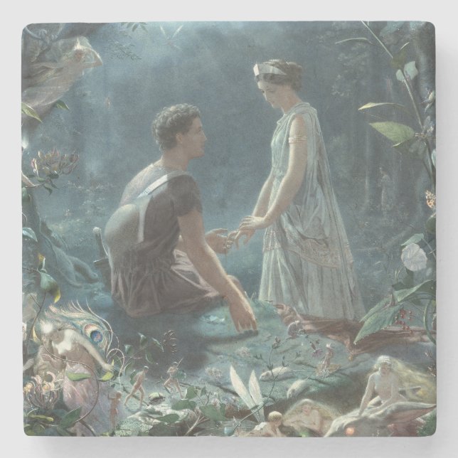 Posavasos De Piedra Furries: El sueño de Shakespeare de una noche de v (Anverso)