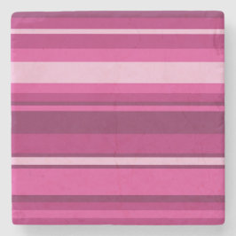 Posavasos De Piedra Fuschia stripes