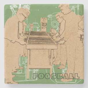 POSAVASOS DE PIEDRA FÚTBOL DE MESA VINTAGE FOTOGRAFÍA ARTE FÚTBOL DE M