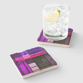 Posavasos De Piedra Future Perfect Plaid Receptor de Piedra