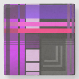 Posavasos De Piedra Future Perfect Plaid Receptor de Piedra