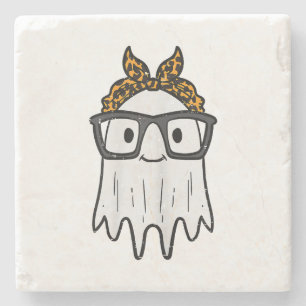 Posavasos De Piedra Gafas de Fantasma de Halloween Lindas