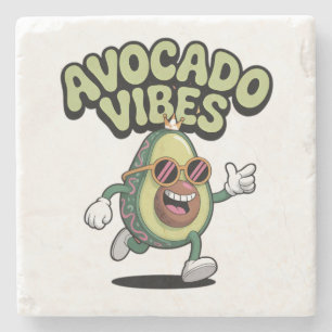 Posavasos De Piedra Gafas divertidas aguacate