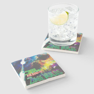 Posavasos De Piedra Galaxia de Horrores de Halloween en el mundo zombi